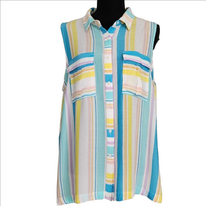 A.N.A. BUTTON-DOWN TOP SZ LARGE